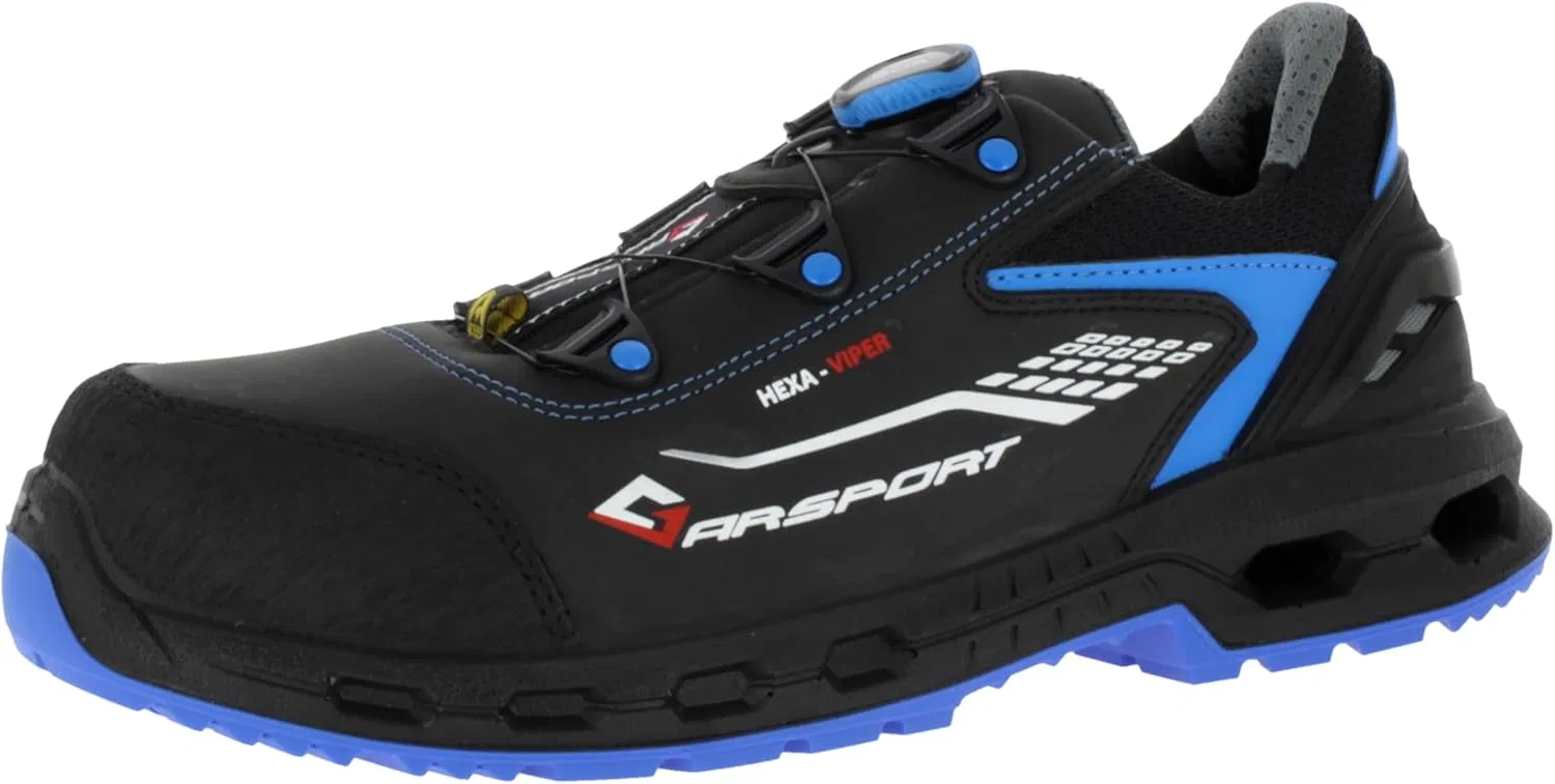 Защитные рабочие ботинки Garsport Hexa-Viper Low Boa E3 S3S ESD, легкие и удобные, с нескользящей подошвой, Nero Royal