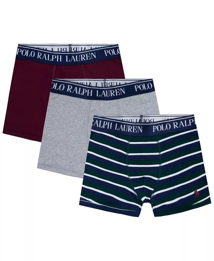 

Боксеры из хлопка с эластаном для мальчиков, 3 шт Polo Ralph Lauren, зеленый