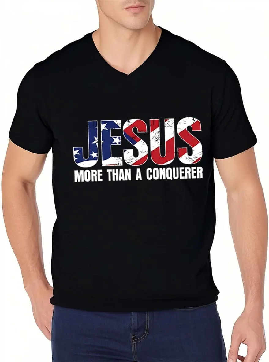 Футболка Jesus More Than A Conqueror для женщин и мужчин — фото 3