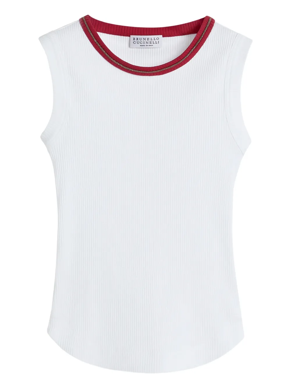 

Топ в рубчик Brunello Cucinelli Kids, белый