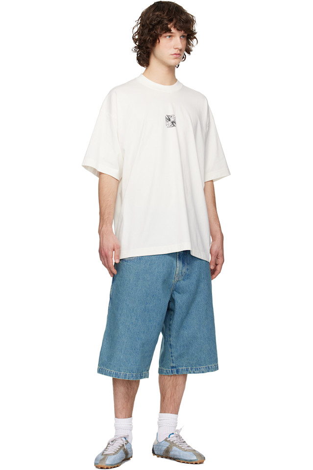 Vetements Футболка Off-White с логотипом в виде байкерского креста — фото 4