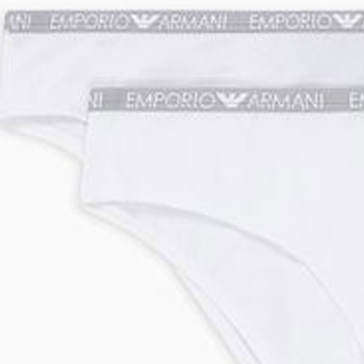 Два комплекта трусов с фирменным логотипом Iconic Logo EMPORIO ARMANI, белый — фото 4