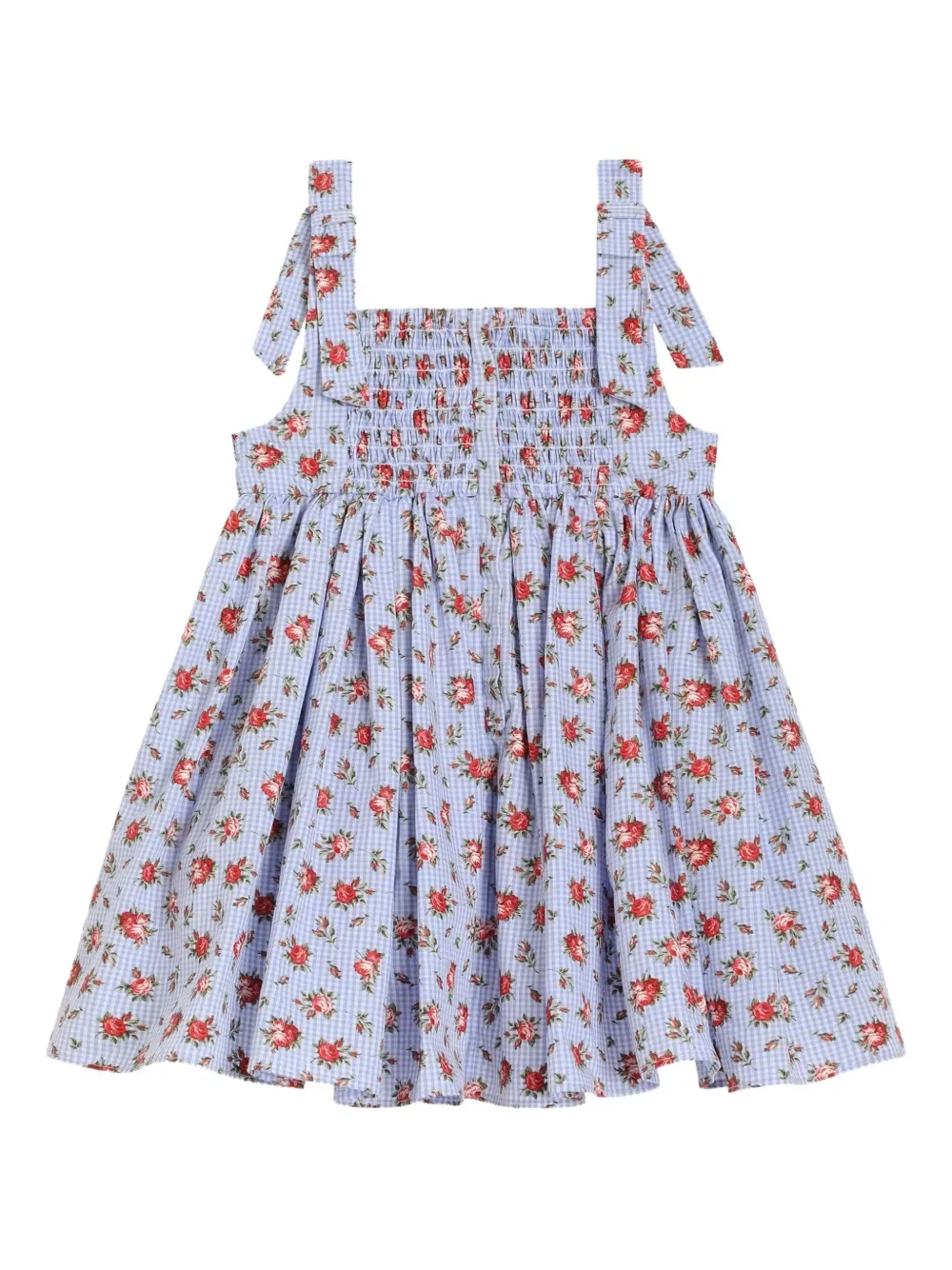 Платье с цветочным узором Dolce & Gabbana Kids, синий — фото 2