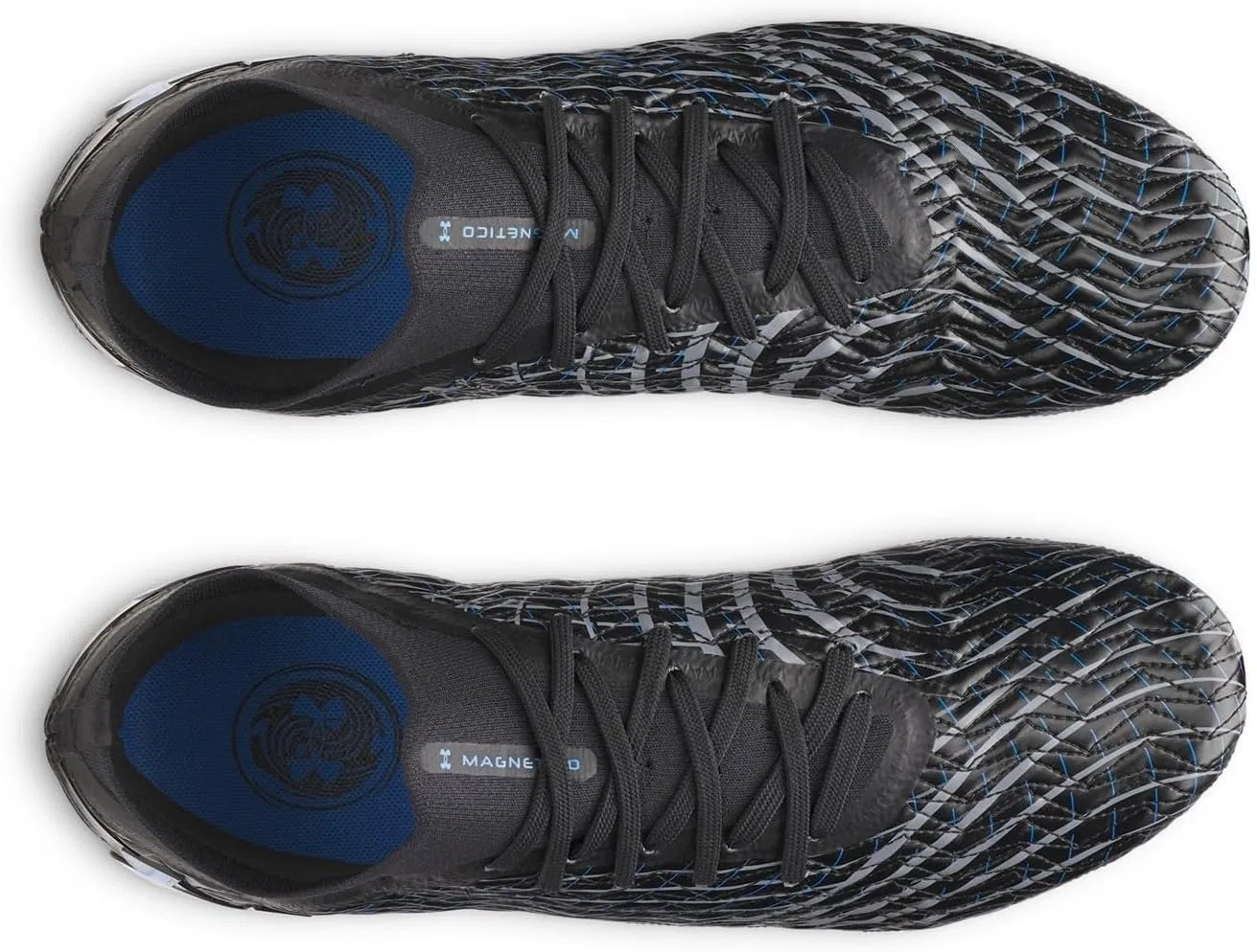 Кроссовки Under Armour Magnetico Pro 5 FG Radiant Unisex, Black Titanium Grey Blue Atlantis — фото 4