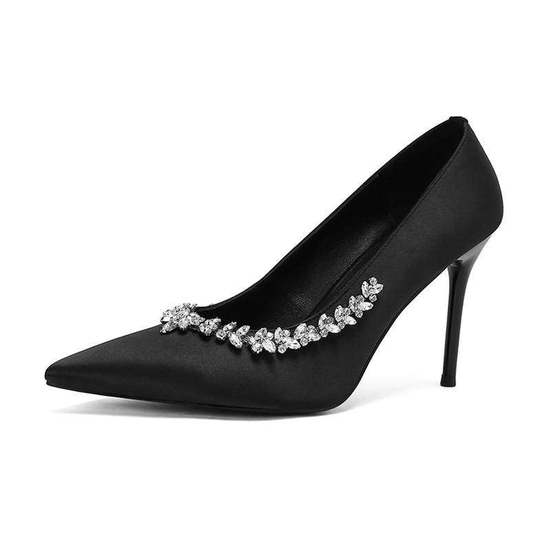 Yeezyy Reezy Женские туфли на высоком каблуке черные высота каблука 9 см, цвет Black 9CM