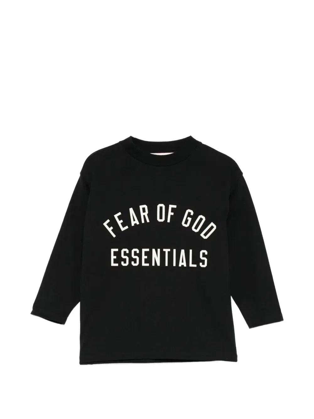 Лонгслив с принтом-логотипом Fear of God Essentials Kids, черный