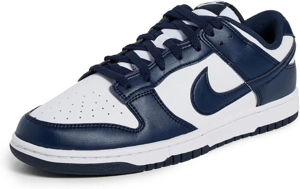 Мужские скейтбордистские кроссовки Nike Dunk Low Retro, белый/темно-синий