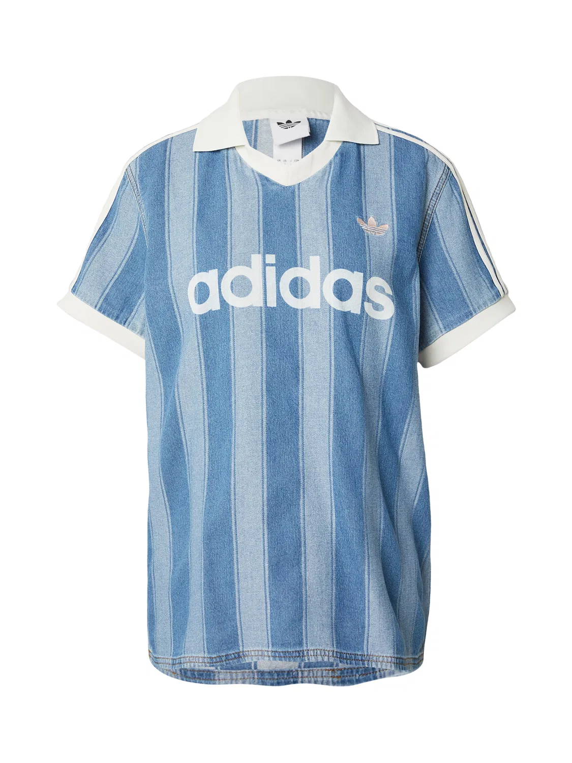 Футболка Adidas Originals синего джинсового цвета, светло-голубого цвета