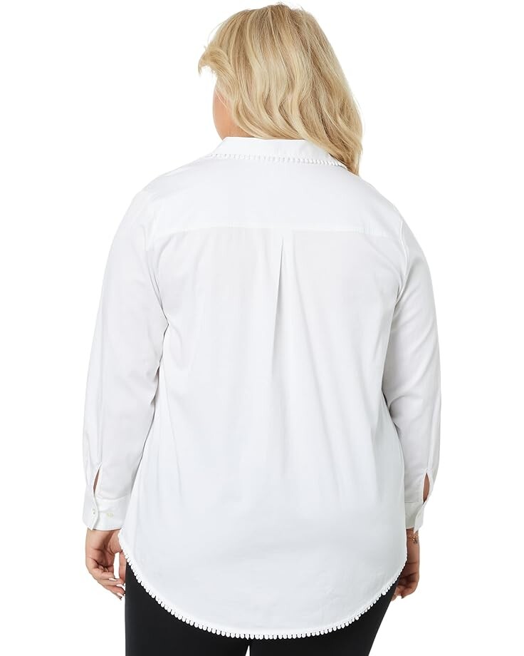 

Рубашка NIC+ZOE Plus Size Round About Shirt, цвет Paper White