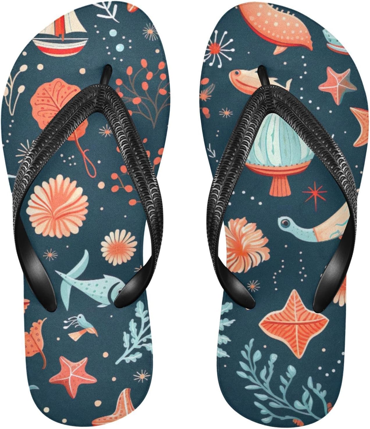 

Пляжные летние сандалии Seashell Starfish для женщин и мужчин, шлепанцы для душа Kfbe, Ocean