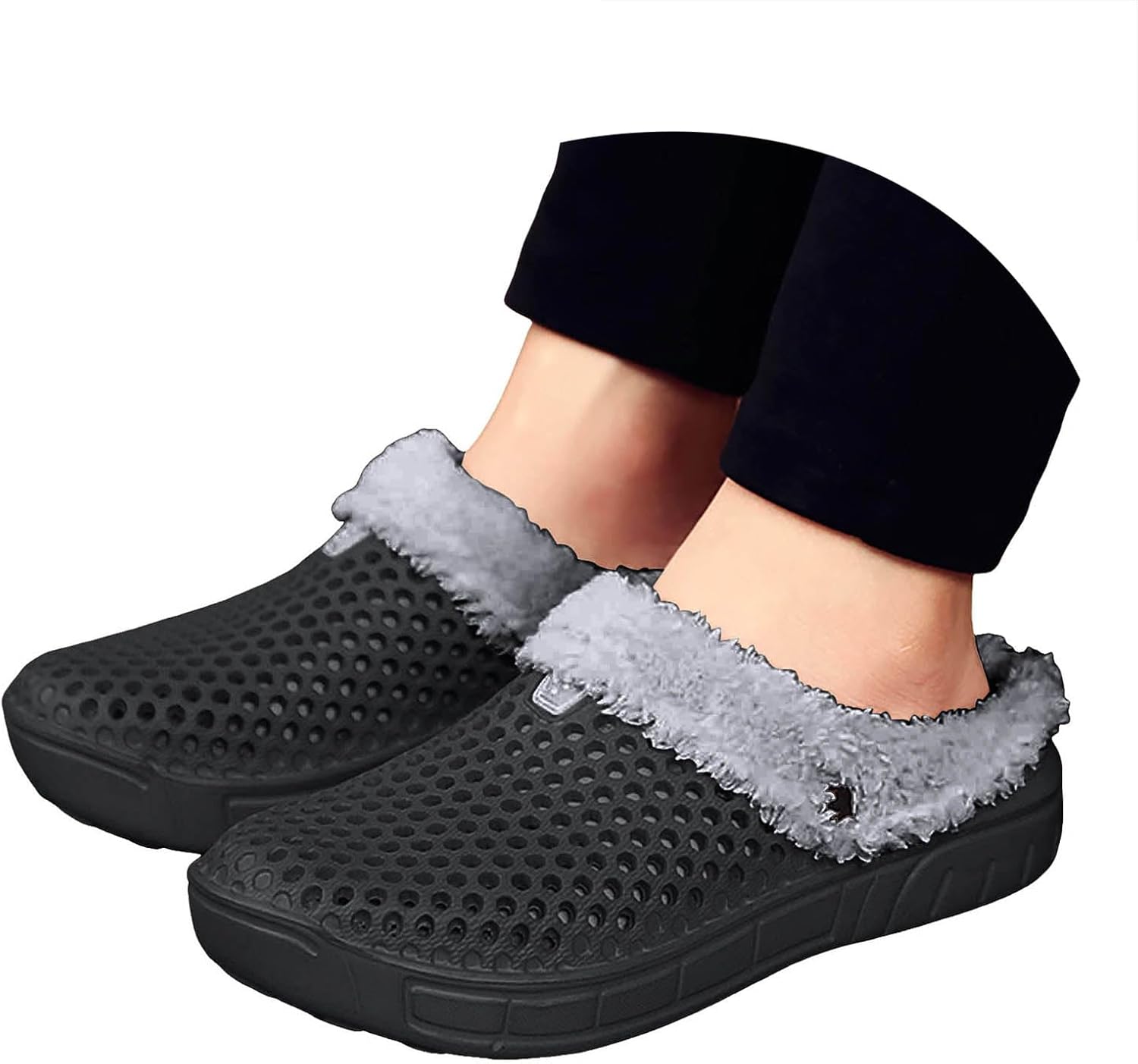 

Женские тапочки с поддержкой свода стопы, широкие кожаные мюли-клоги с искусственным мехом и хлопковой подкладкой, теплые мягкие плюшевые тапочки с эффектом памяти, домашние тапочки на липучке, зимние, для дома и улицы, туфли-лоферы Jyswoshoe, ч...
