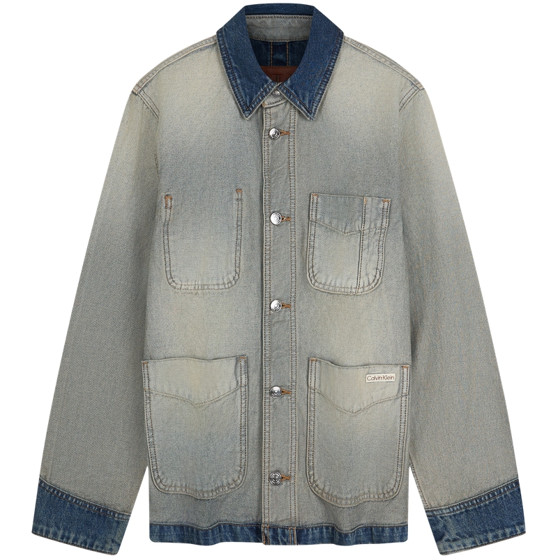 Calvin Klein Джинсовая куртка женская, YYD-Denim Light Gray — фото 3