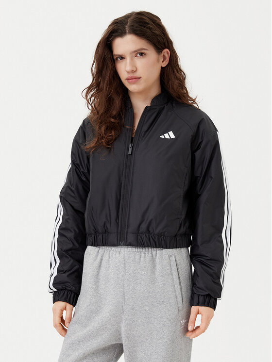 

Куртка-Бомбер свободного кроя Essentials 3-Stripes JD1296 Adidas, черный