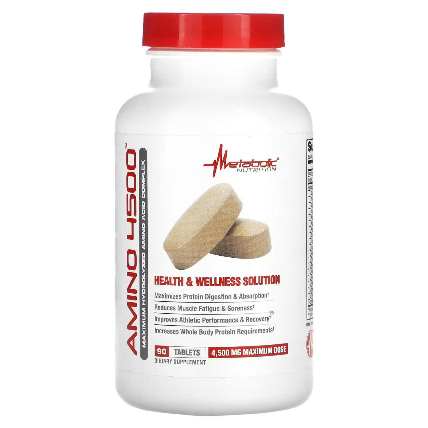 

Добавка с аминокислотами Metabolic Nutrition Amino 4500, 90 таблеток