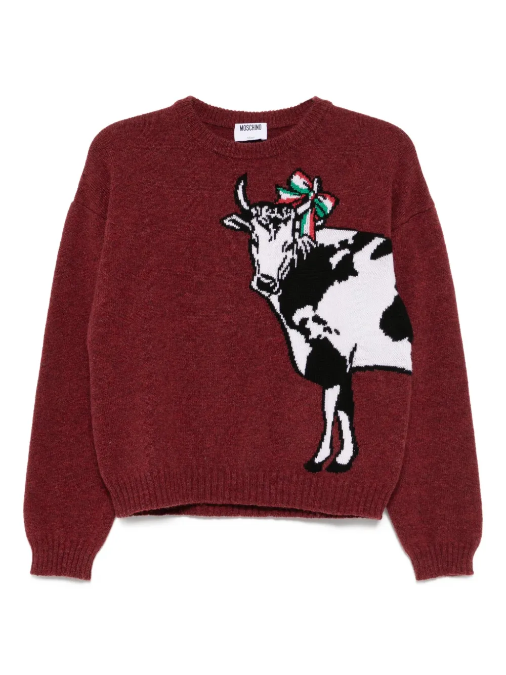 

Шерстяной джемпер Shetland Moschino, красный