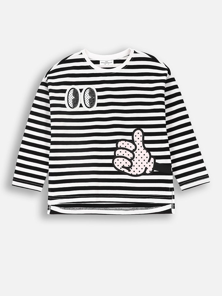 

Coccodrillo Футболка с длинными рукавами, бело-черная