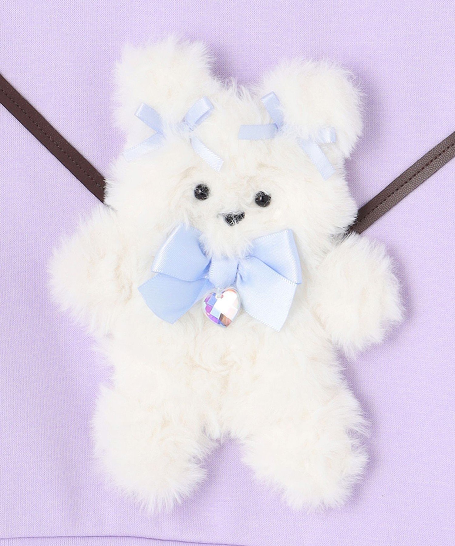 Толстовка Animal Pochette на флисовой подкладке ANY KIDS, Lavender x Cat [082] — фото 4