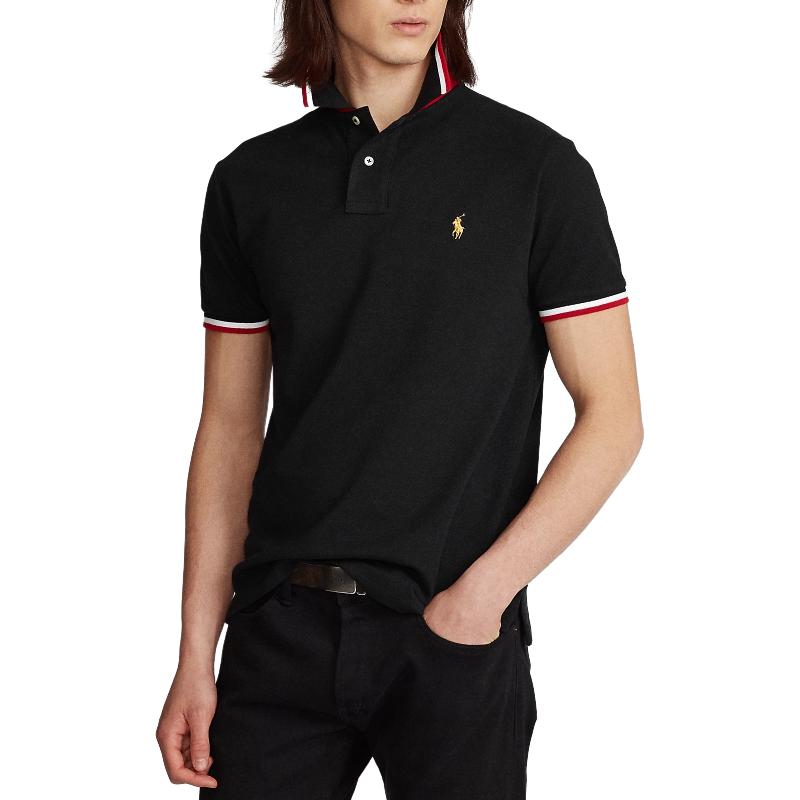 Футболка поло мужская черная Polo Ralph Lauren — фото 3