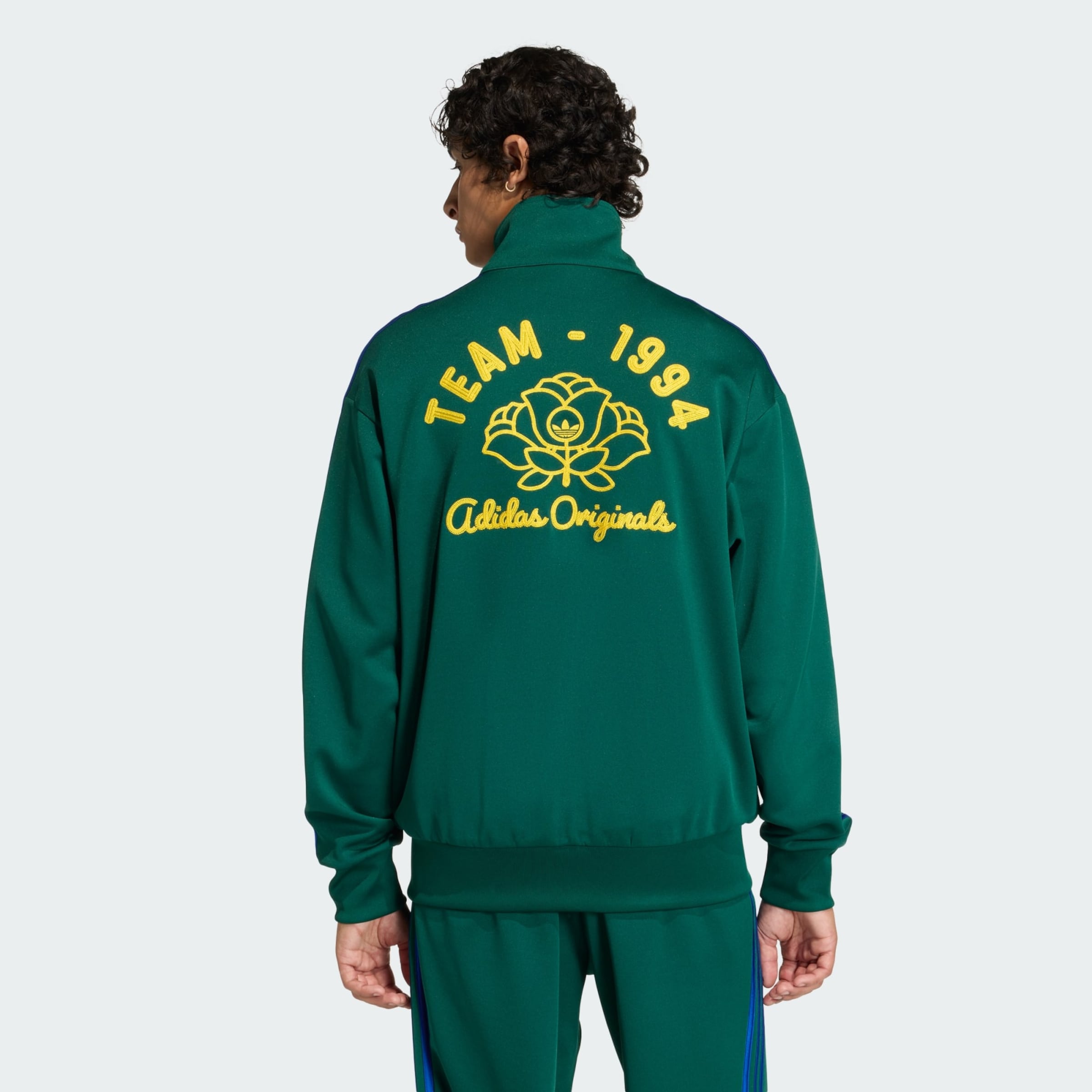 Adidas Originals Толстовка на молнии 'Firebird' в зеленом цвете — фото 2