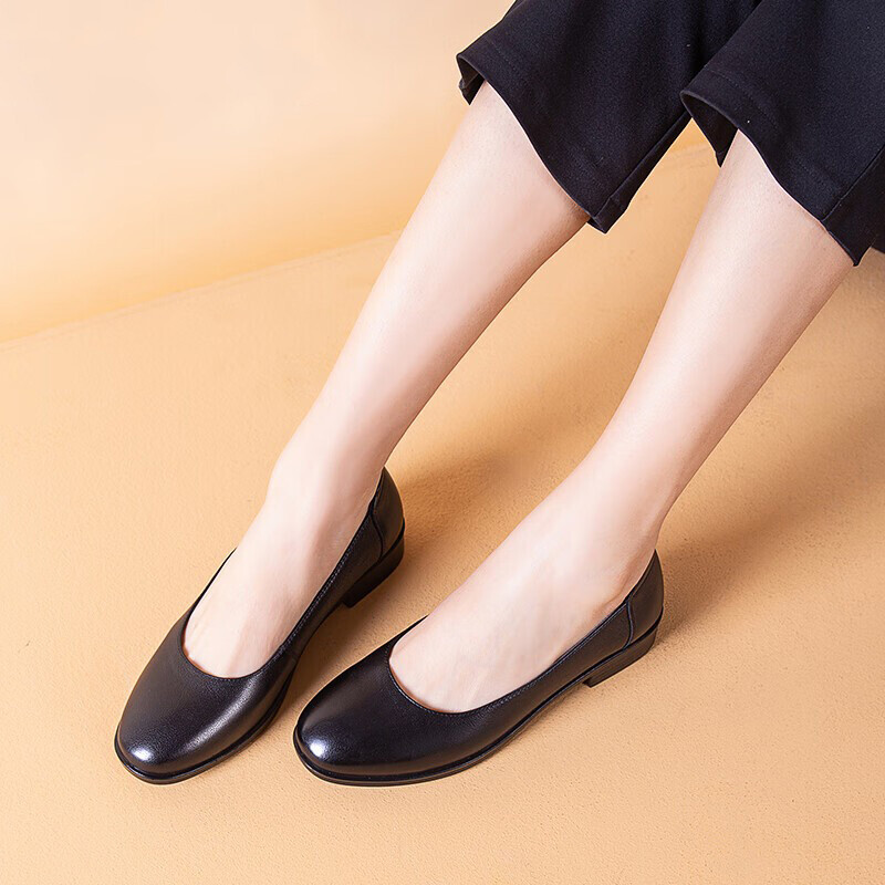 Туфли женские повседневные Women's Casual Shoes Women's Black Aokang — фото 4