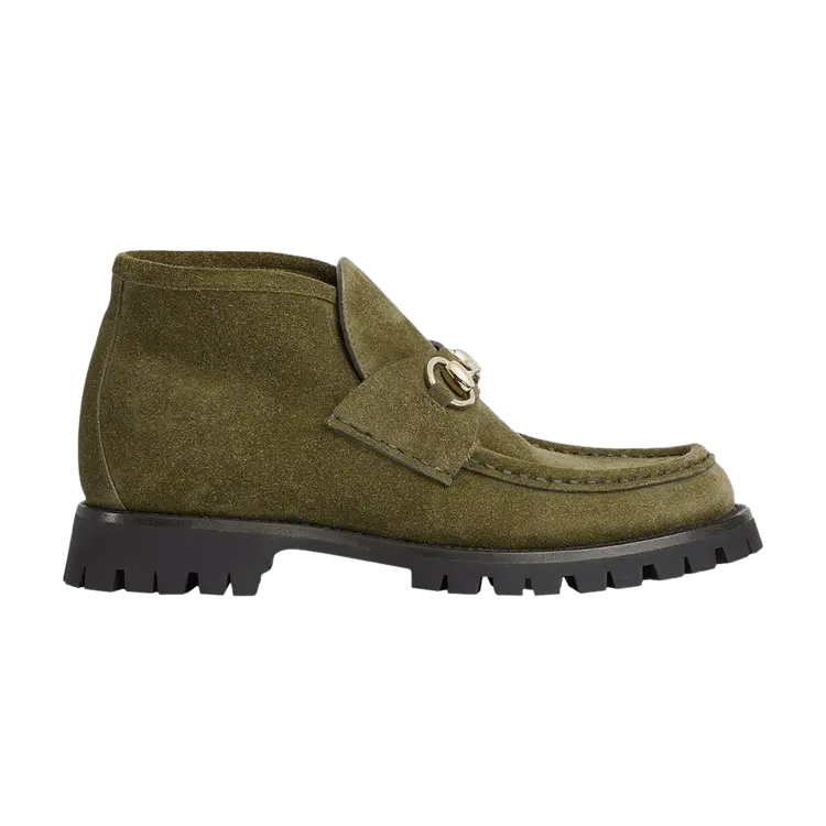 Ботинки Gucci Wmns Horsebit Ankle Boot, Dark Green