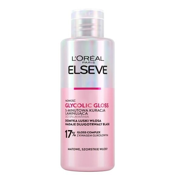 

L'Oreal Paris, Glycolic Gloss, смываемая ламинирующая процедура, 5 минут, 200 мл