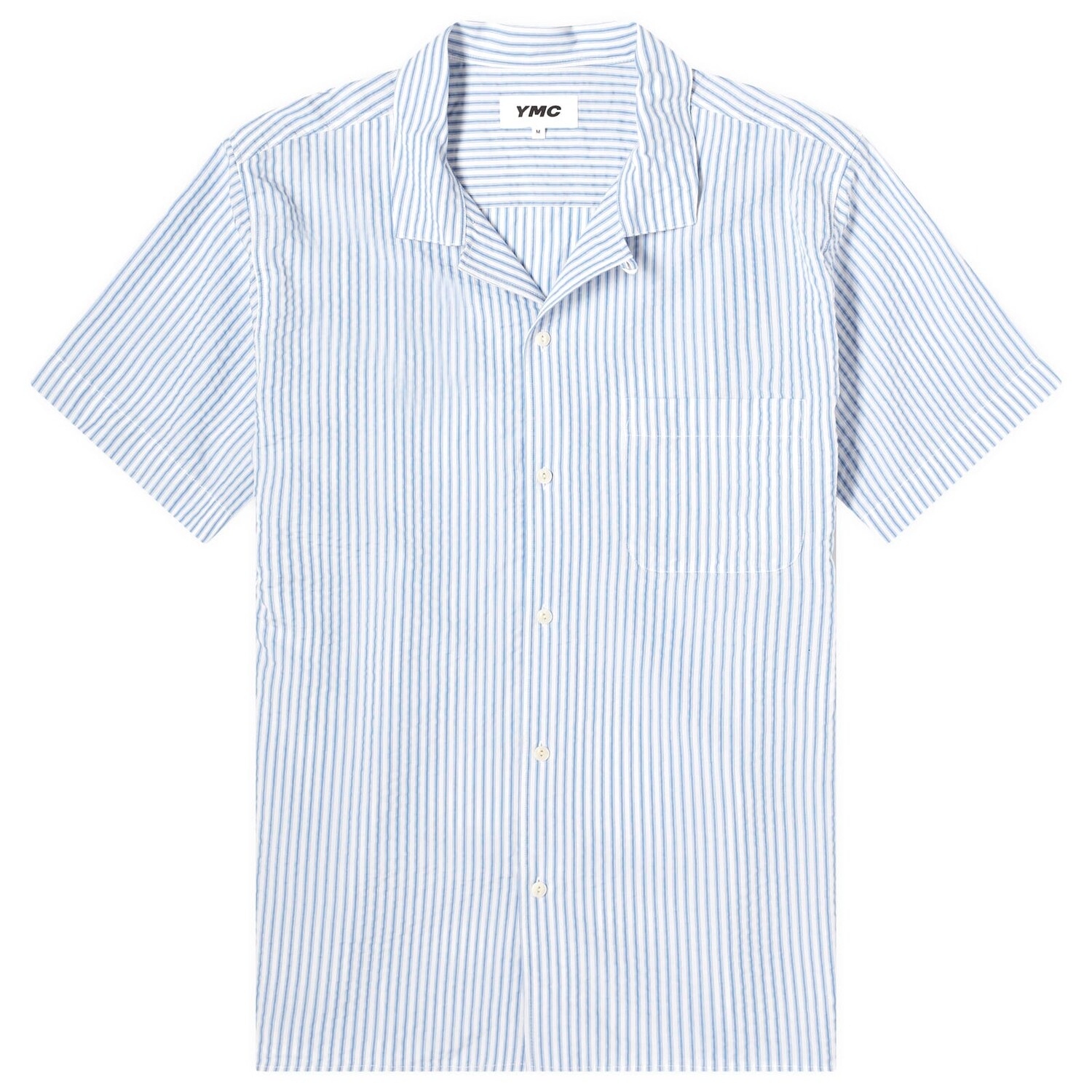 

Рубашка Ymc Malick Vacation Shirt, цвет Blue & Ecru