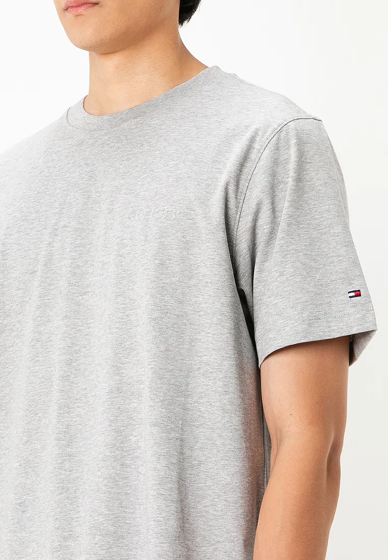 Футболка с тиснением, Interlock, Tommy Hilfiger, светло-серый — фото 3