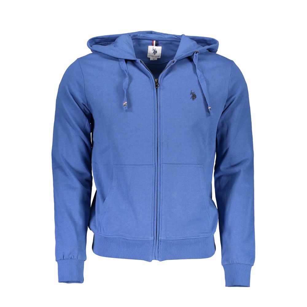 

Синий хлопковый мужской свитер с капюшоном U.S. Polo Assn.