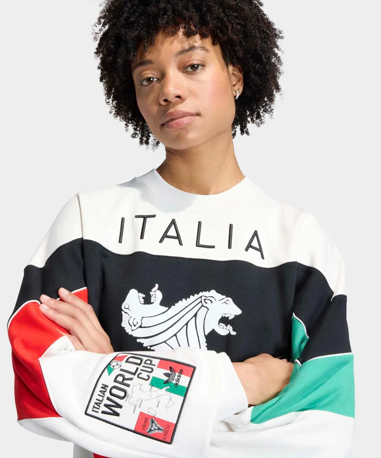 Свитшот футбольный adidas Originals Italia Coppa Del Mundo Crew, белый — фото 3