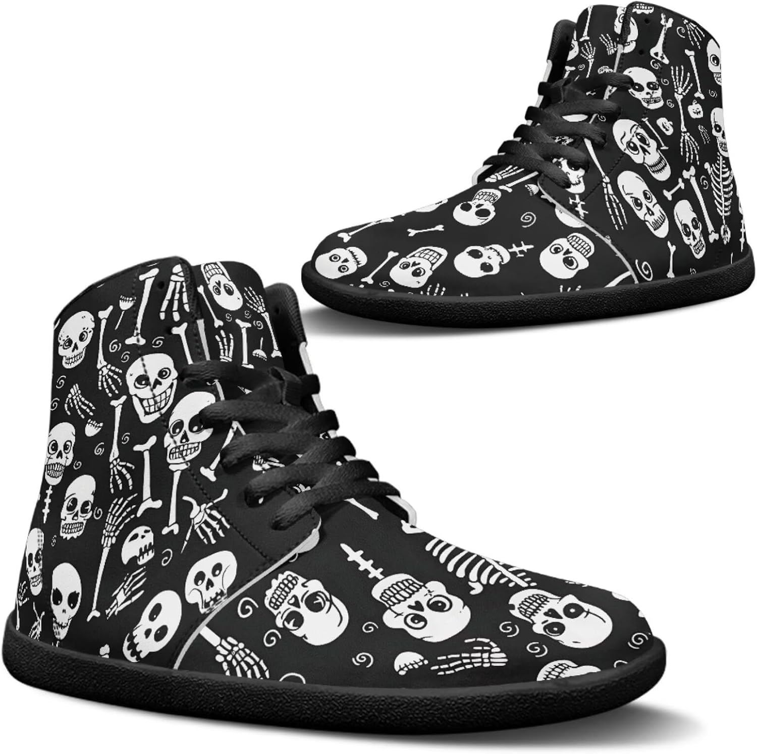 

Мужские кроссовки Jeiento с черепом из сахара, подошва с нулевым перепадом, для трейлового бега, с широкой носочной частью, Funny Skull