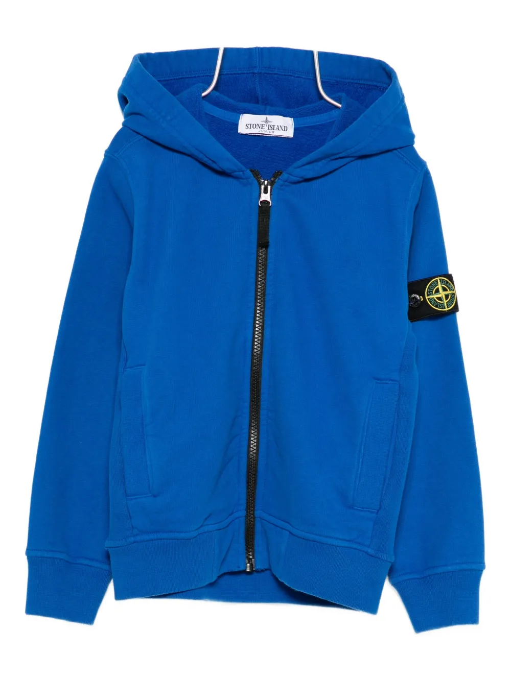 

Худи на молнии с нашивкой Compass Stone Island Junior, синий