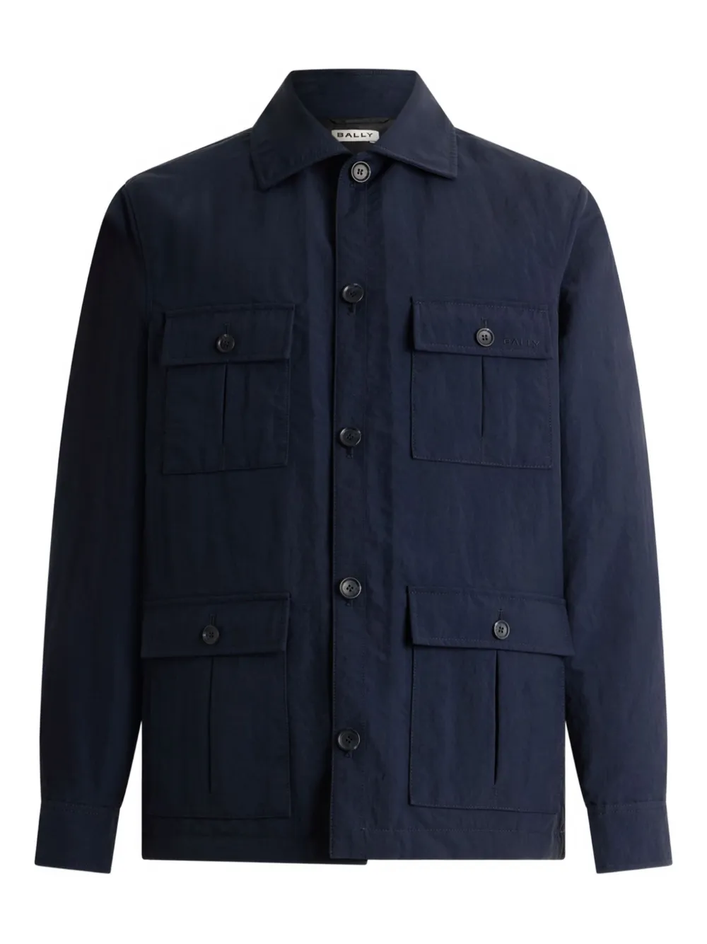 

Рубашка-овершерт с накладными карманами на пуговицах Bally, синий