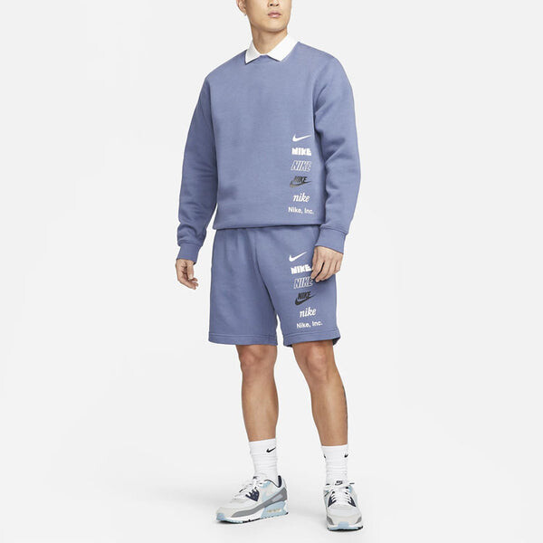 Шорты клубные флисовые шорты из французского трикотажа Nike, синий — фото 2