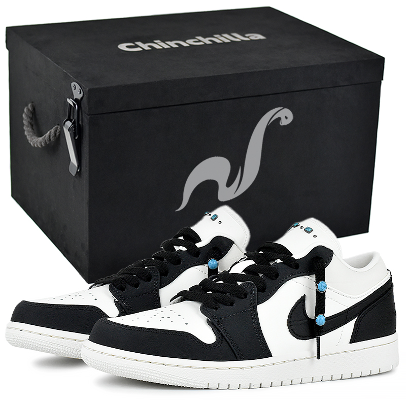 

Jordan Кроссовки мужские Air 1 устойчивые к истиранию низкие винтажные черно-белые - панда ленточка-подарочная коробка 2, цвет Panda's Ribbon-Gift Box 2