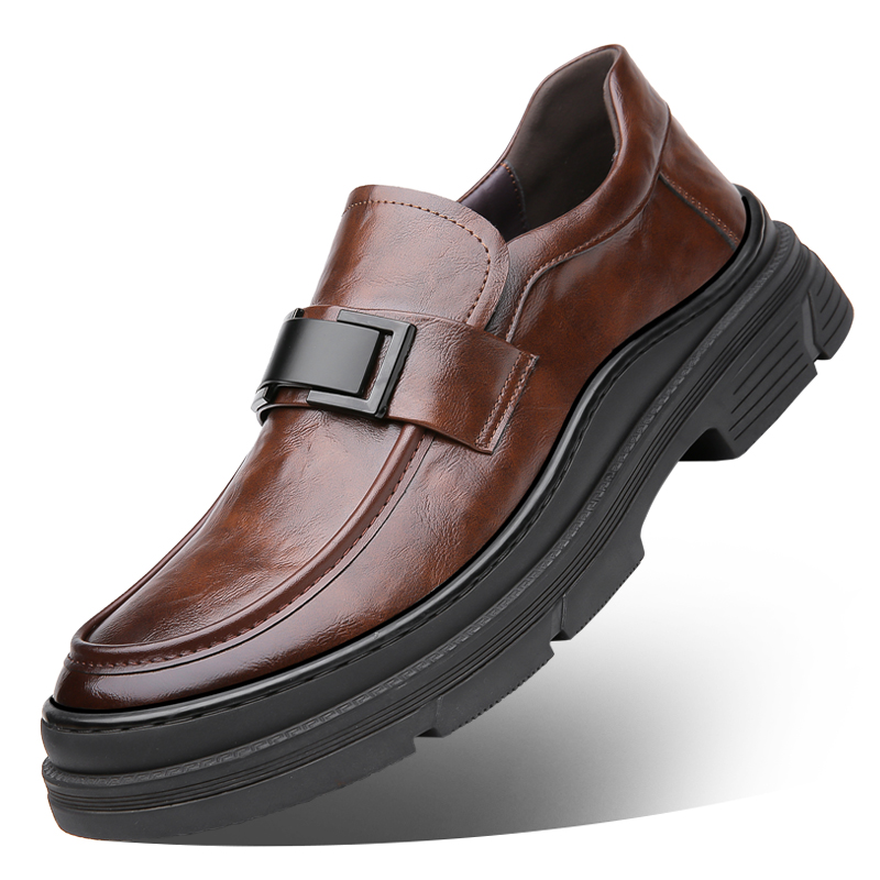 Мужские повседневные кроссовки Mid Top черно-коричневые EGCHI — фото 4