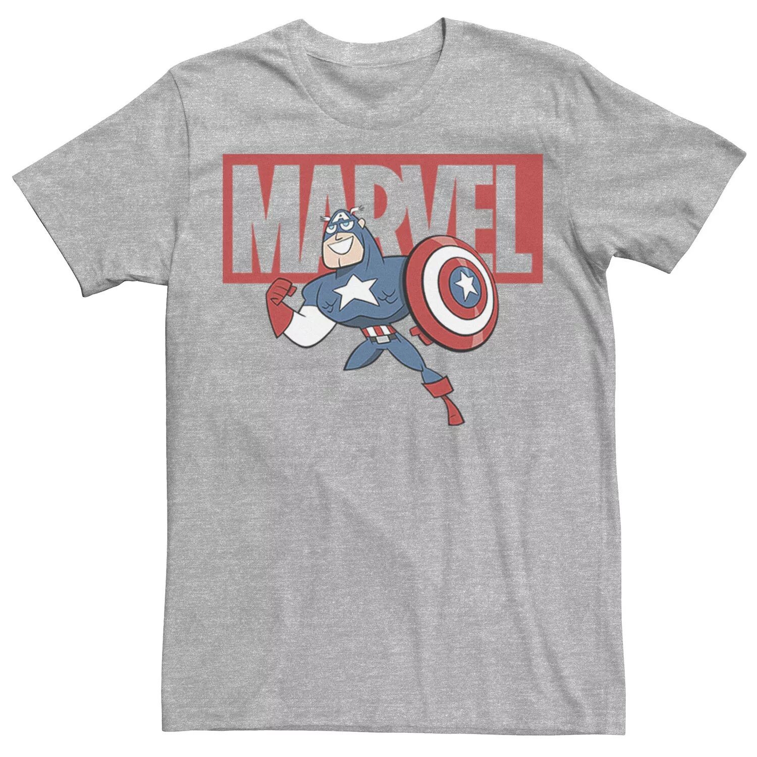 

Мужская футболка с логотипом Marvel Капитан Америка в стиле чиби Action Pose Licensed Character