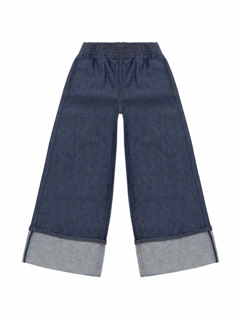 

Джинсовые брюки палаццо MM6 MAISON MARGIELA, тёмно-синий