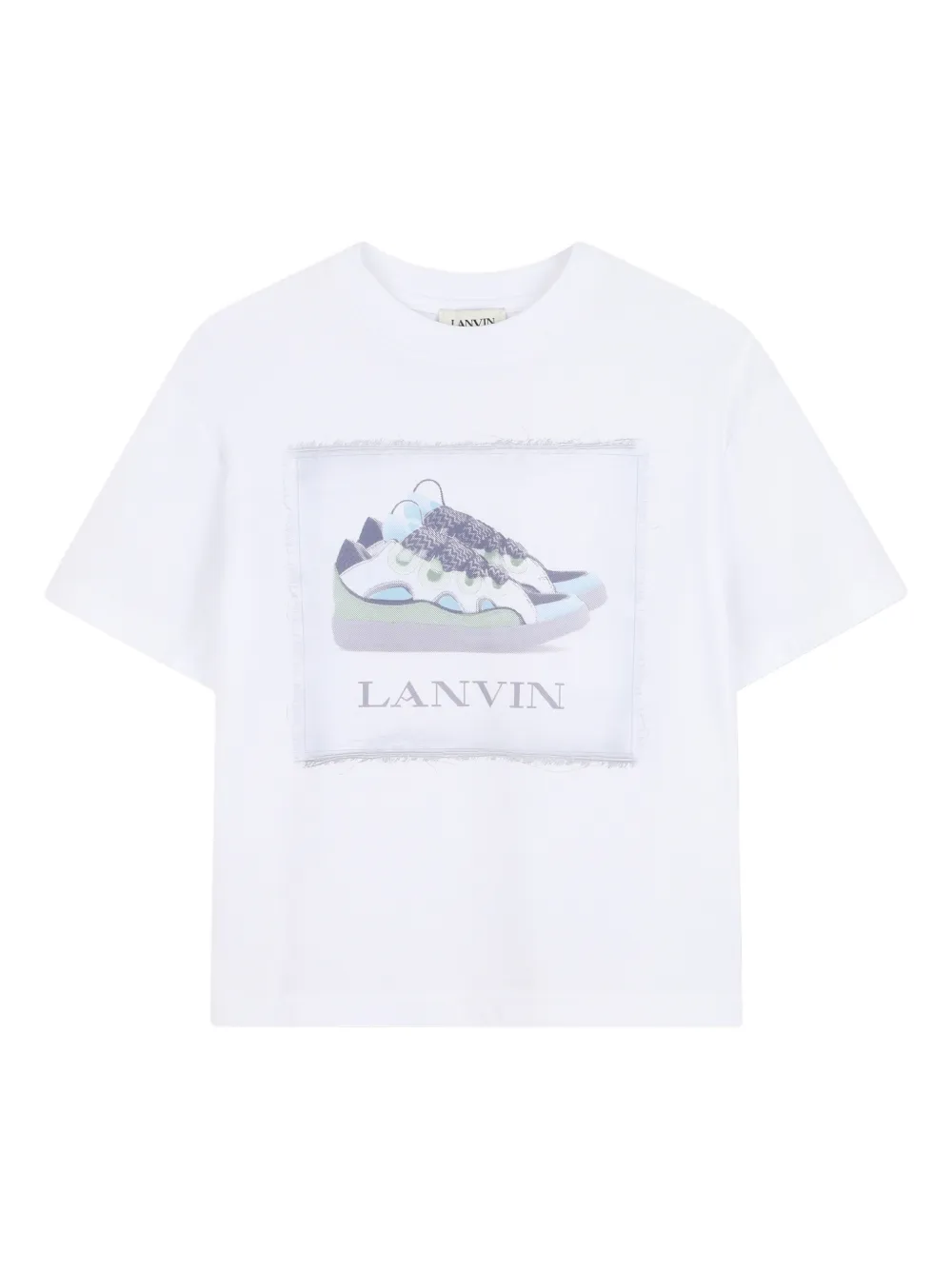 

Футболка с графичным принтом Lanvin Enfant, белый