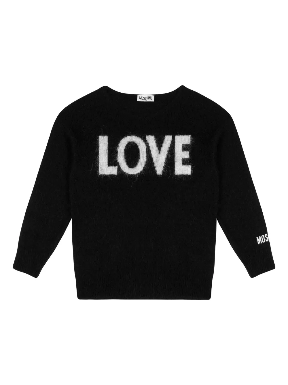 

Джемпер с логотипом Moschino Kids, черный