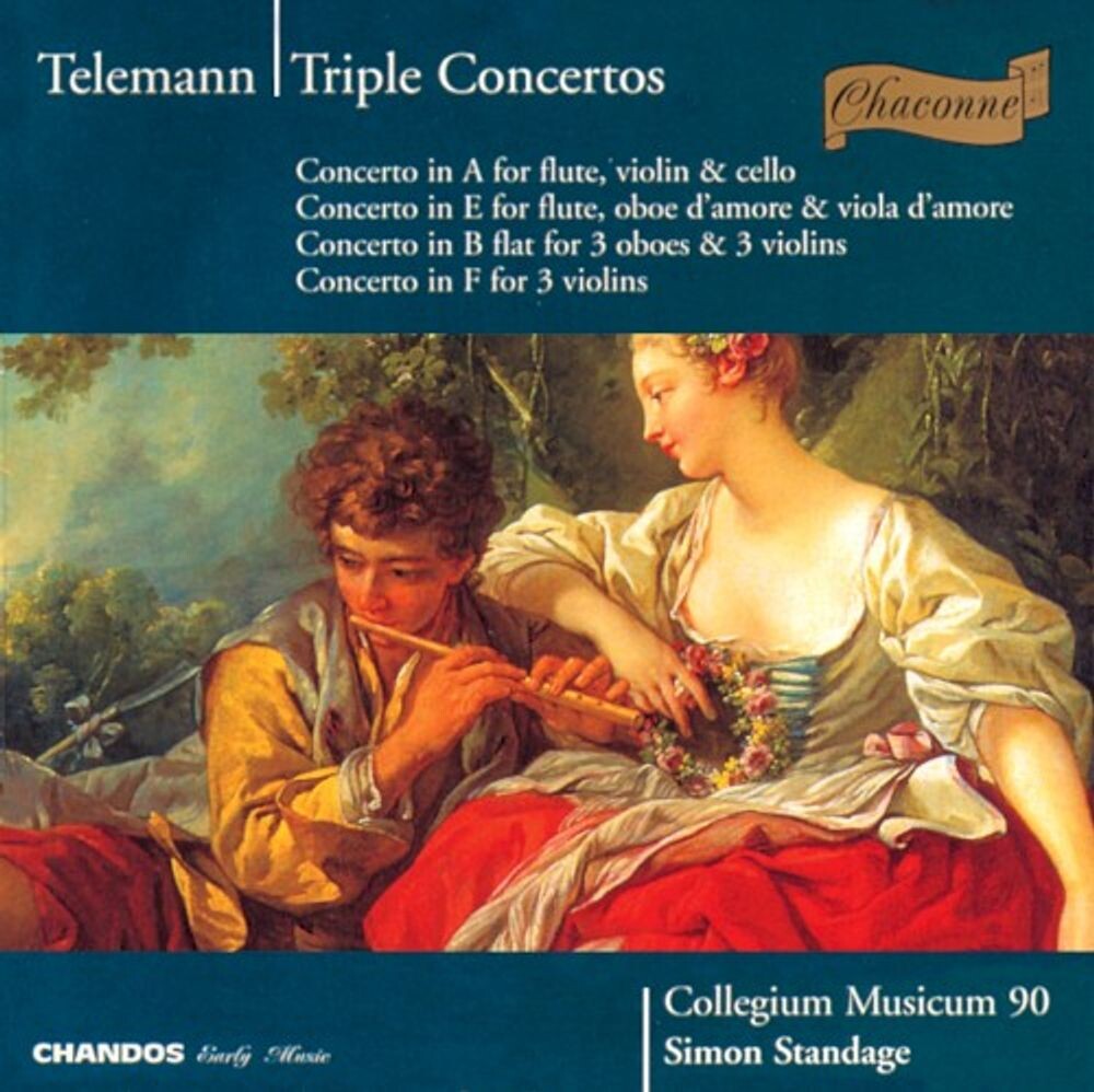 

Диск CD Teleman: Triple Concertos - Georg Philipp Telemann, Simon Standage, Collegium Musicum 90