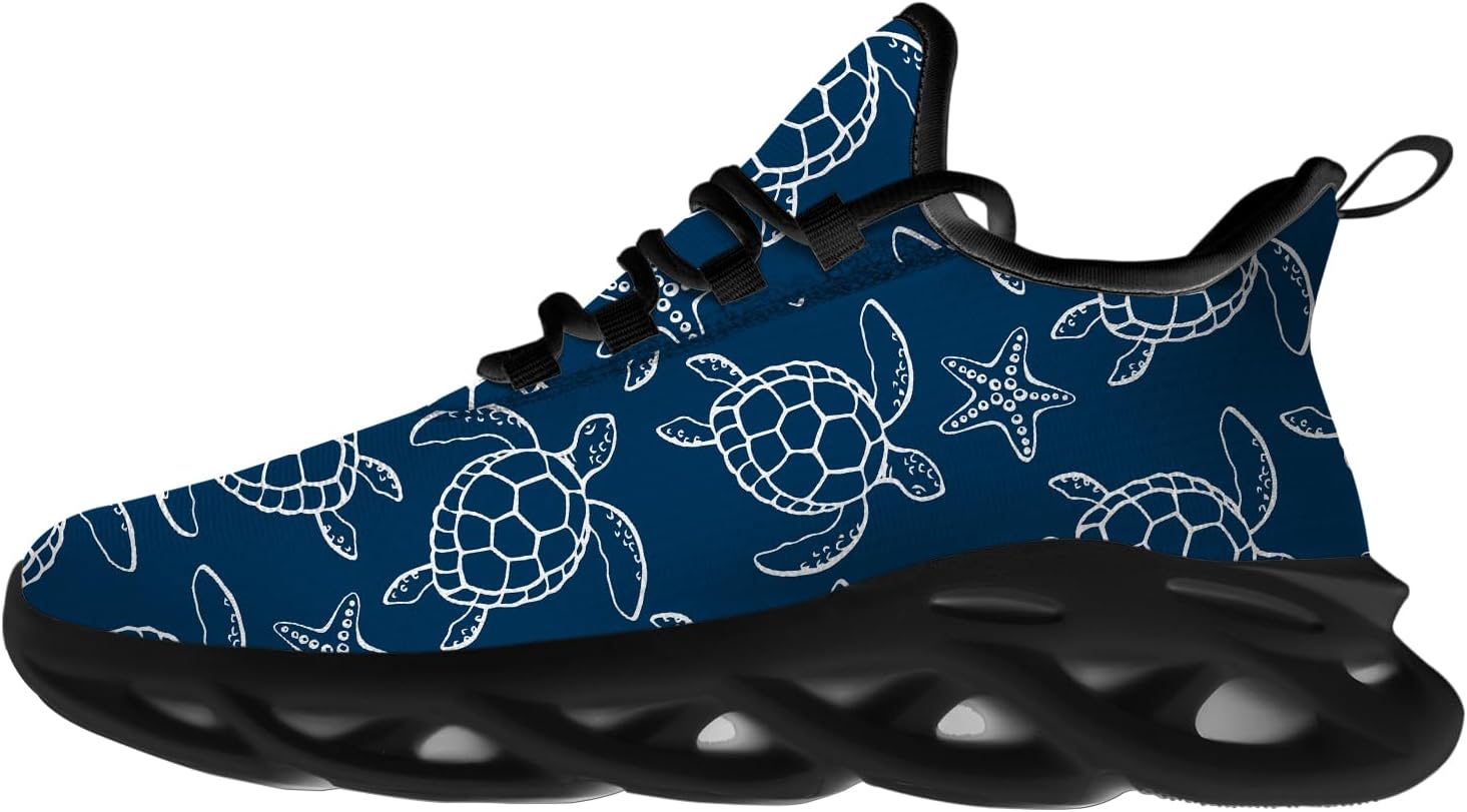 

Кроссовки Ciadoon Turtle для женщин и мужчин для бега по шоссе, ходьбы, тенниса, комфортные, легкие спортивные туфли, подарок для мужчин и женщин, белый