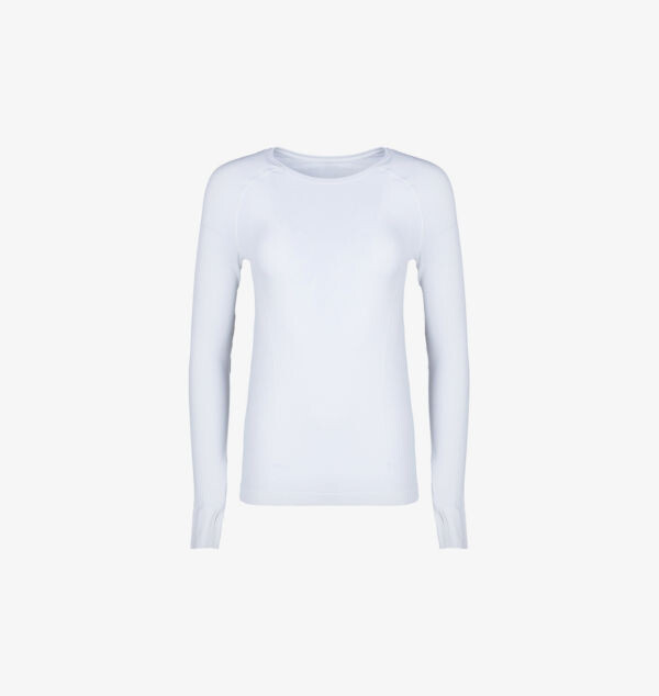 

Спортивный бесшовный топ из эластичной ткани с длинными рукавами Sweaty Betty, белый