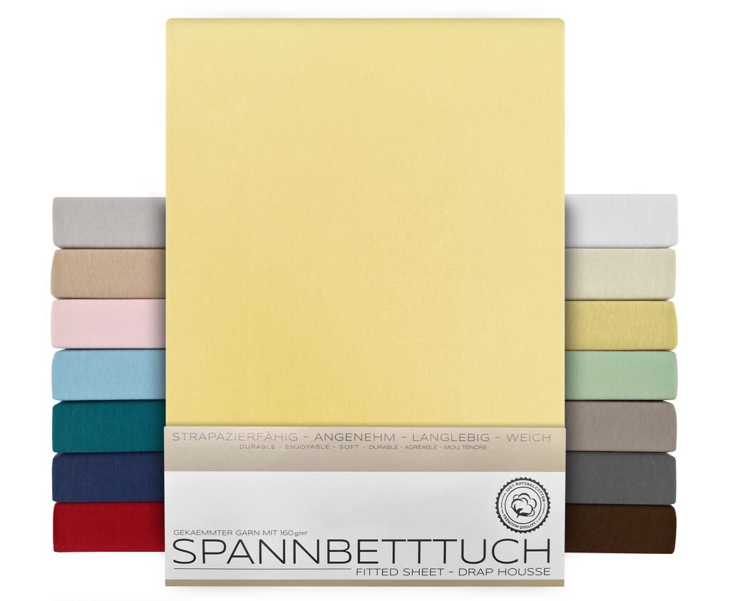 

BEAUTEX простыня-короб пружина - 90х200х45 см желтый, простыня чесаный хлопок, премиум-джерси 160г/м²