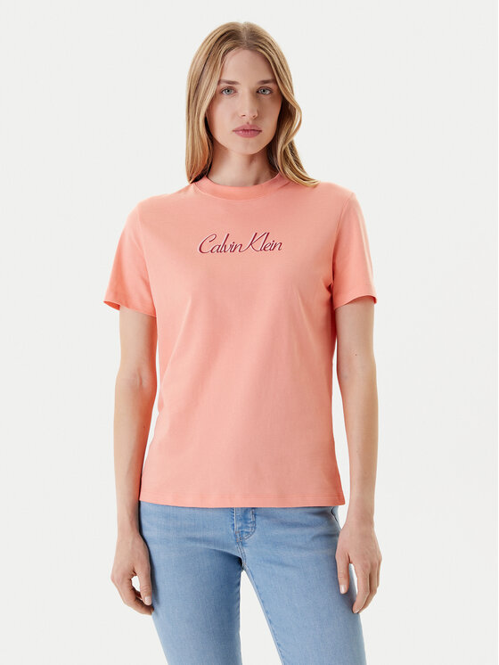 

Футболка обычного кроя Classic Logo LV047C854G Calvin Klein Jeans, оранжевый