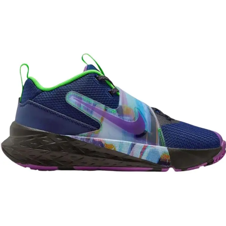 Nike Team Hustle D 12 низкие детские баскетбольные кроссовки blue для подростков — фото 3