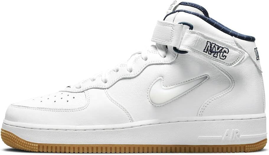 Мужские кроссовки Nike Air Force 1 Mid '07 QS, белый/синий