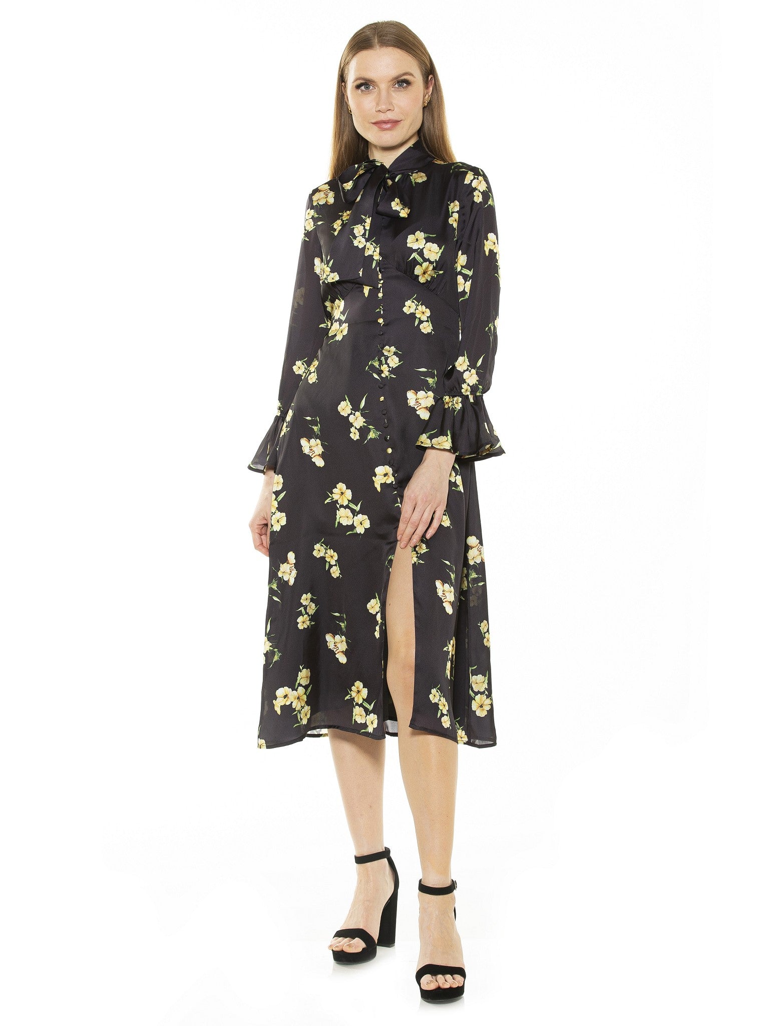 

Платье с цветочным принтом Джемма ALEXIA ADMOR, цвет yellow floral