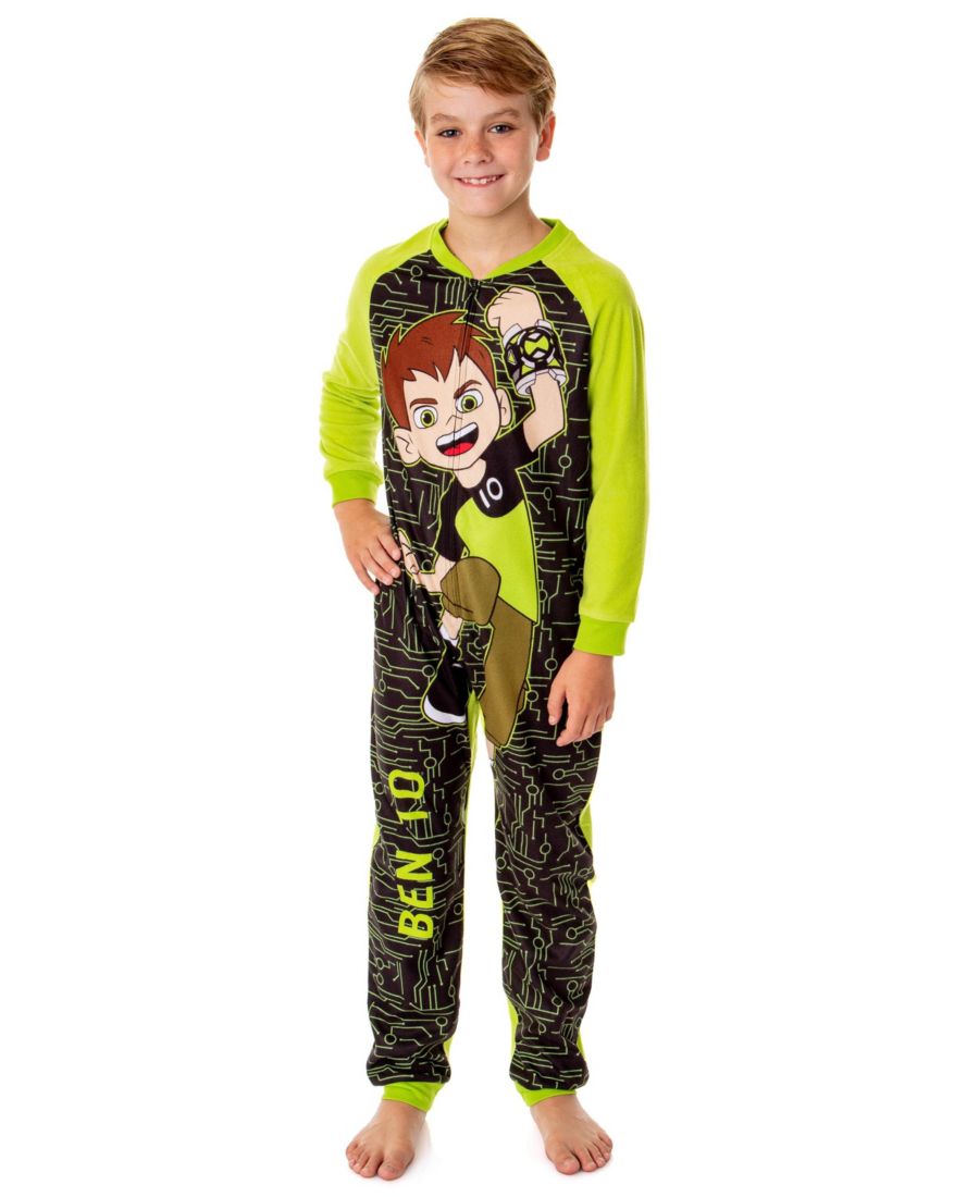 

Детский комбинезон-пижама без носков с изображением мультяшного персонажа Омнитрикса для мальчиков Ben 10, Green