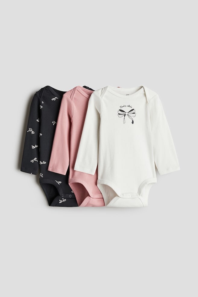 

Упаковка из 3 трикотажных боди с принтом H&M, мультиколор